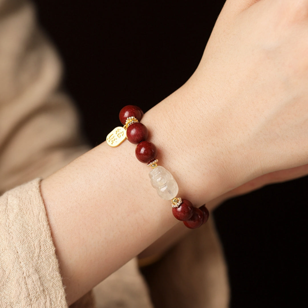 The Imperial Alchemist: Hand-Kneaded Scented Beads & Citrine Pi Xiu Bracelet
