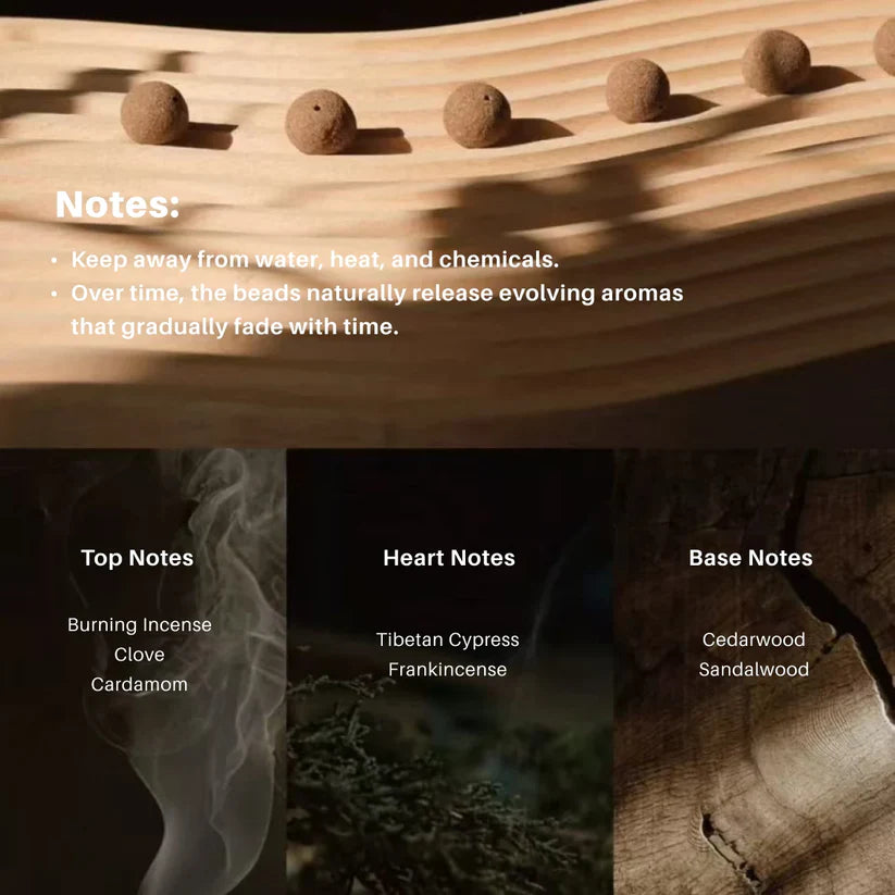 Blessings & Renewal – Natural Wearable Incense Bracelet (Non-Burning)