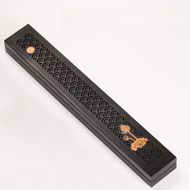 Ebony Incense Box & Lying Burner | Sandalwood & Agarwood Aromatherapy Set