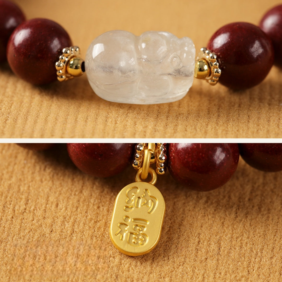 The Imperial Alchemist: Hand-Kneaded Scented Beads & Citrine Pi Xiu Bracelet