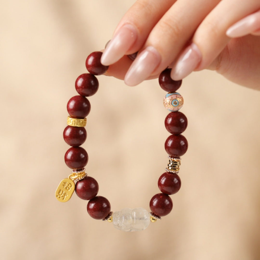 The Imperial Alchemist: Hand-Kneaded Scented Beads & Citrine Pi Xiu Bracelet