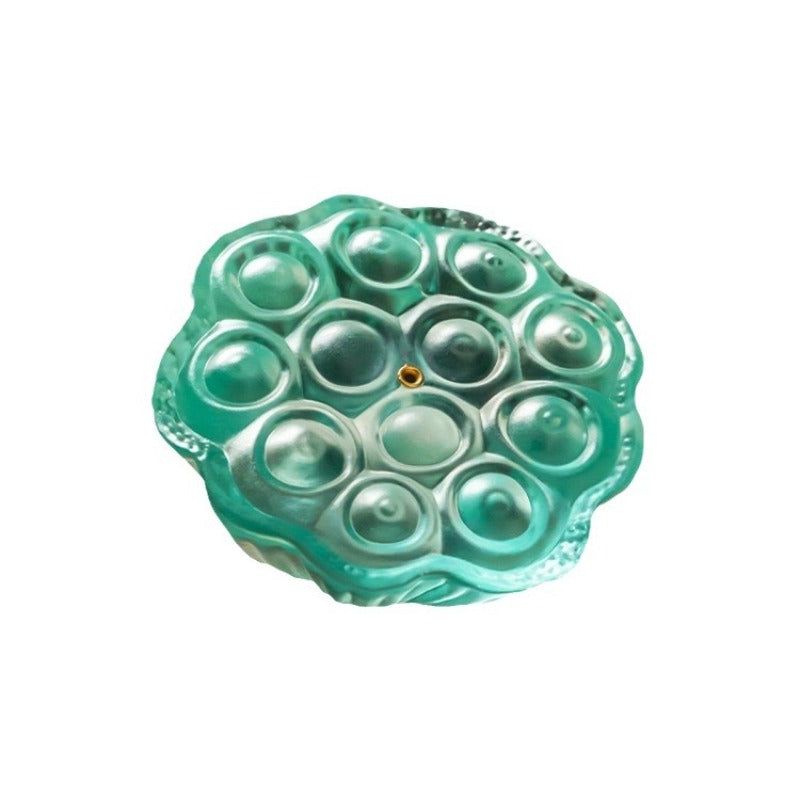 Liuli incense insert creative lotus incense holder tea pet tea table ornaments for home incense agarwood incense burner