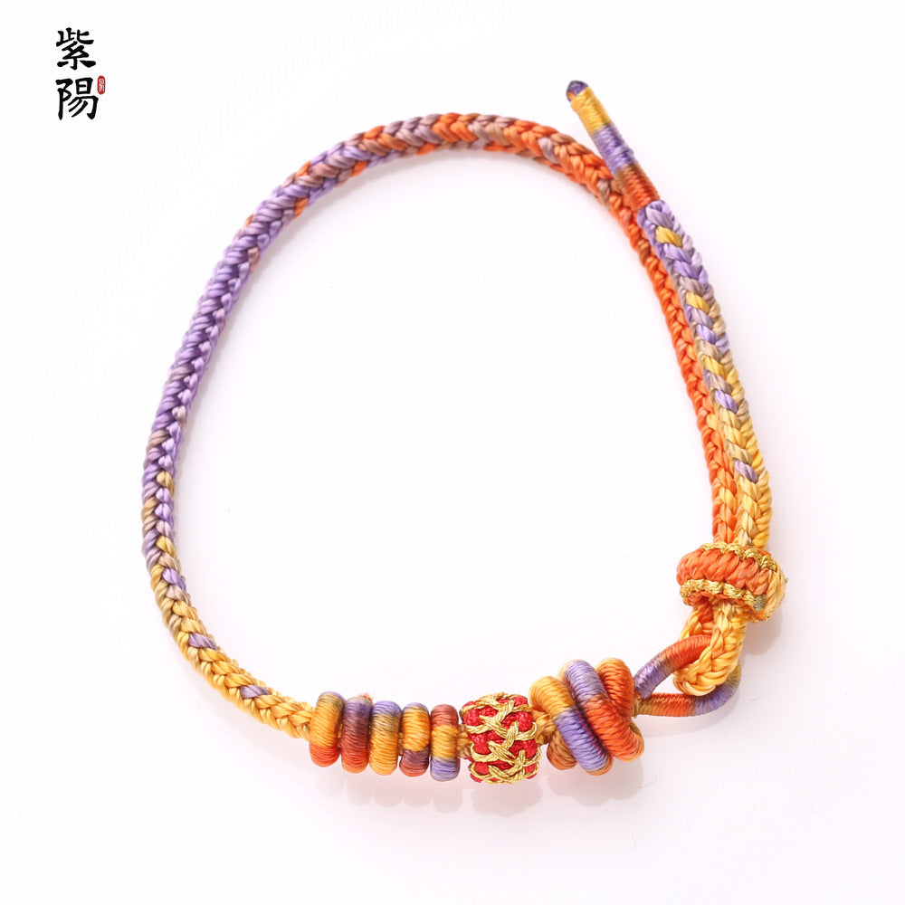 Nine Purple Fire Luck Bracelet – Amethyst Purple Phantom Crystal | Elegant Handmade Energy Bracelet for Women