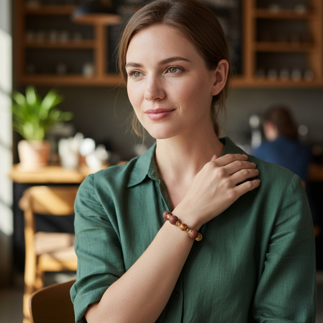 Blessings & Renewal – Natural Wearable Incense Bracelet (Non-Burning)