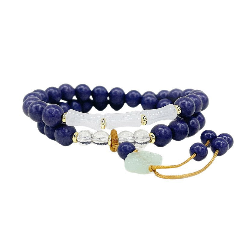 Ziqi Donglai Ancient Method Hexiang Bead Bracelet DIY Original Design Double Circle Traditional Chinese Medicine Bracelet