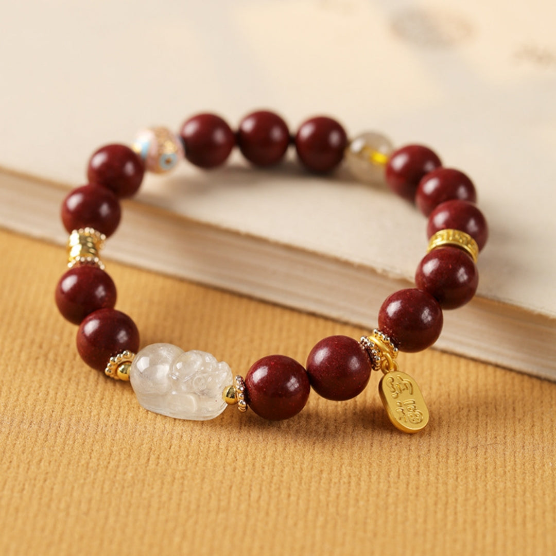 The Imperial Alchemist: Hand-Kneaded Scented Beads & Citrine Pi Xiu Bracelet
