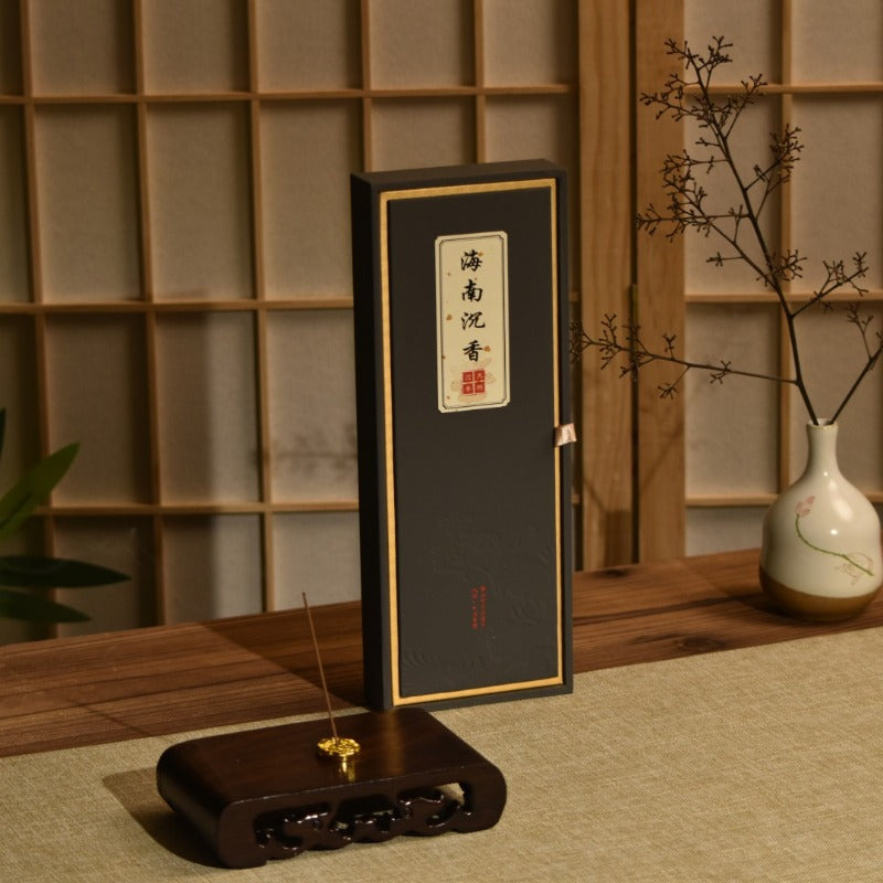 Vietnam sinking Hainan pear sandalwood double tube gift box indoor home wood Chinese incense gift incense gift