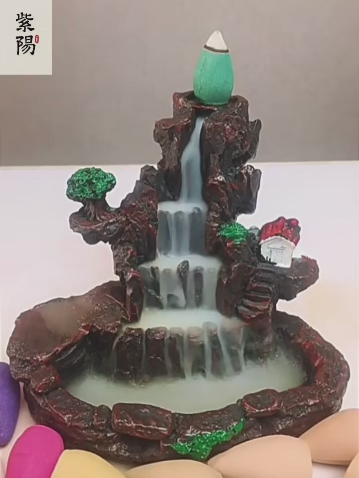 Flowing Clouds Backflow Incense Burner – Ceramic Feng Shui Ornament