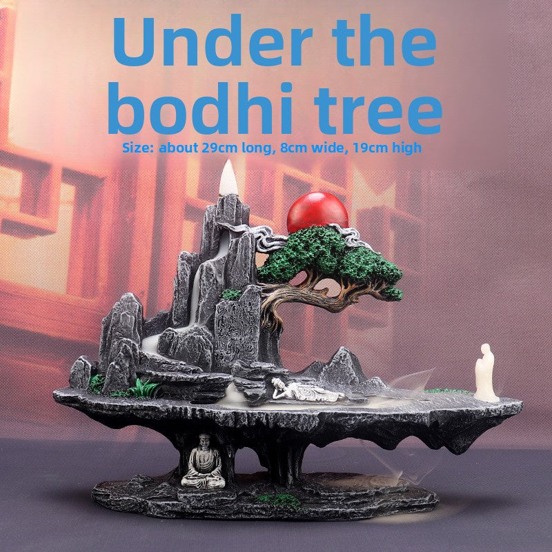 Flowing Clouds Incense Burner "Under the Bodhi Tree" – Ceramic Feng Shui Ornament