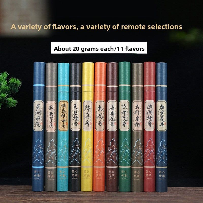 11-Flavored Natural Incense Set | Agarwood, Sandalwood & Wormwood Aromatherapy