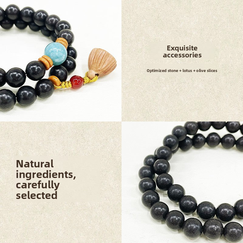 Handmade ancient method Hexiang bead bracelet, natural and long-lasting medicinal fragrance, Wenwan traditional Chinese medicine bracelet.