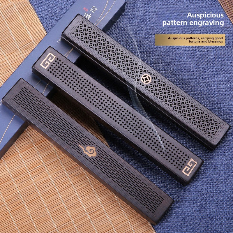 Ebony Incense Box & Lying Burner | Sandalwood & Agarwood Aromatherapy Set