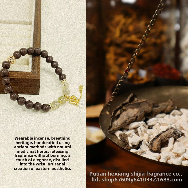 Natural Chinese herbal medicine Hexiangzhu bracelet, traditional Chinese medicine Xiangzhu bracelet to relieve depression