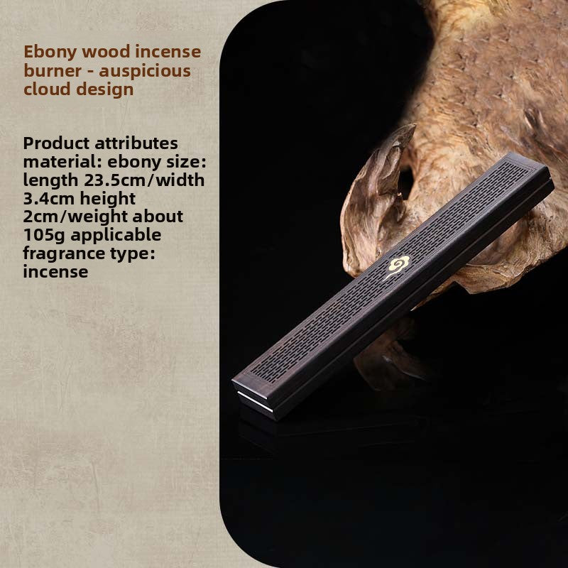 Ebony Incense Box & Lying Burner | Sandalwood & Agarwood Aromatherapy Set