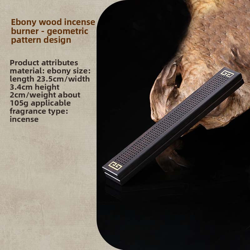 Ebony Incense Box & Lying Burner | Sandalwood & Agarwood Aromatherapy Set