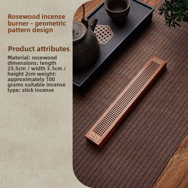 Ebony Incense Box & Lying Burner | Sandalwood & Agarwood Aromatherapy Set