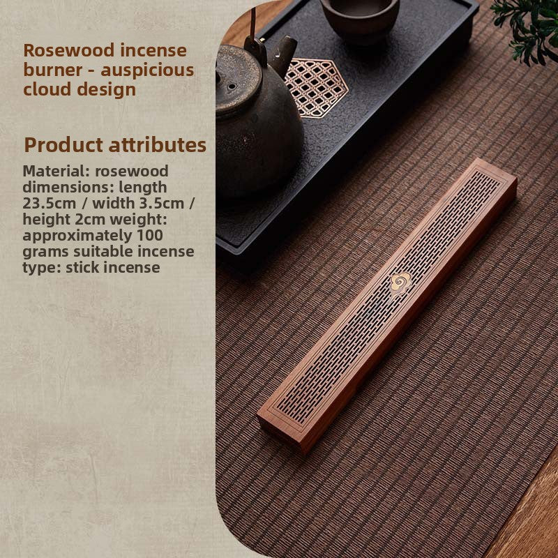 Ebony Incense Box & Lying Burner | Sandalwood & Agarwood Aromatherapy Set