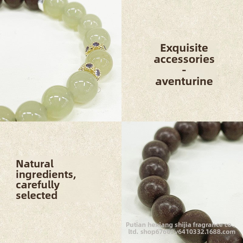 Ancient Processing of Natural Chinese Medicinal Materials Hexiang Beads Medicinal Beads Bracelet to Improve Sleep Traditional Chinese Medicine Bracelet